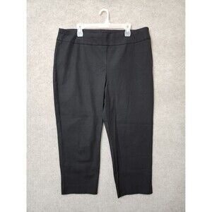 Chicos So Slimming Brigitte Crop Pants Women 3.5 US 18 Black Pull On Stretch